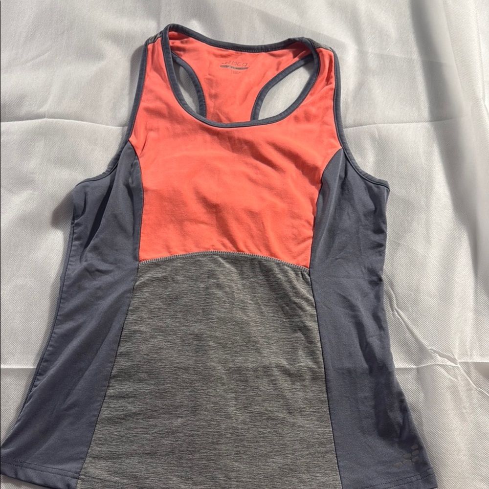 BCG Orange and Black Fitted Sleeveless Tank Top